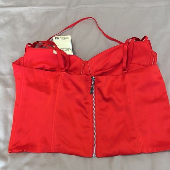 NWT Say what? Red size large zip back adjustable spaghetti strap camisole - Picture 3 of 15